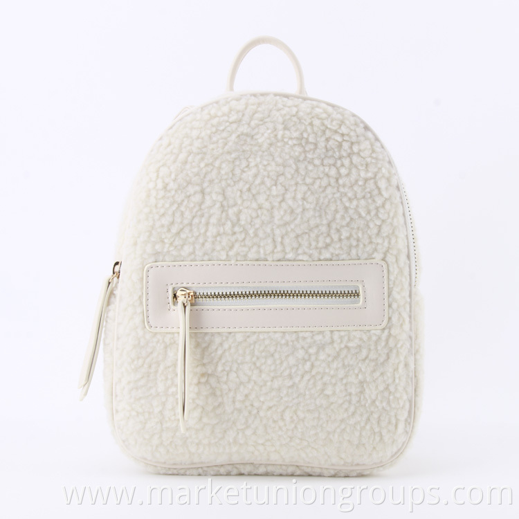 Top Designs Pretty Women Brown PU Leather Handbags Backpack for Ladies